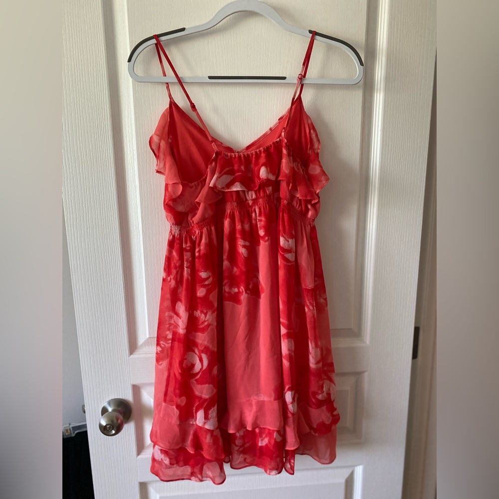 Chic Red Sheer Dress